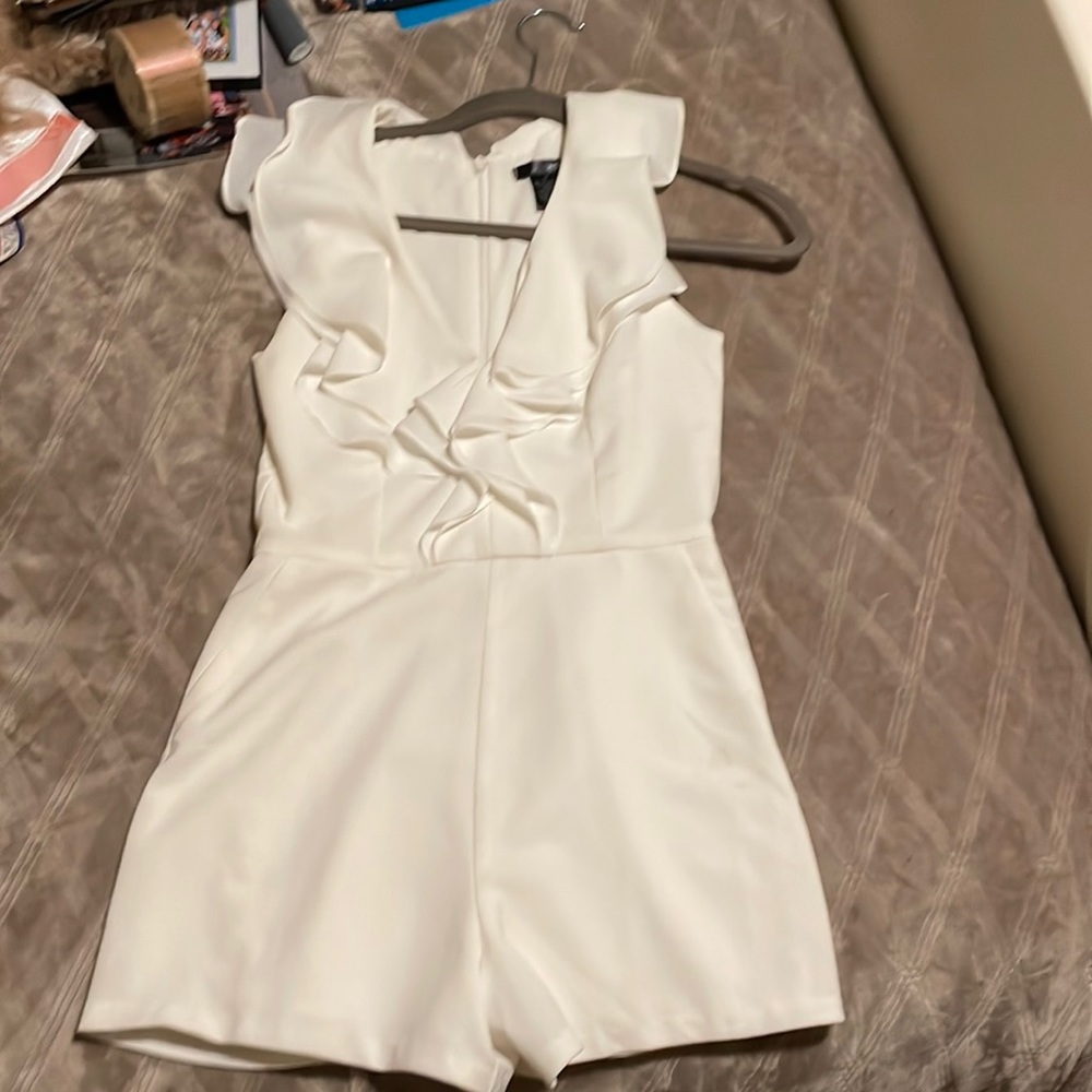 Aqua - White Romper